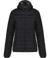 KB6111 Kariban Ladies Lightweight Hooded Padded Jacket Black colour image